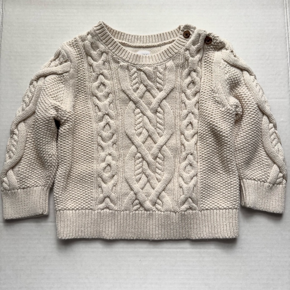 Baby GAP Cream Cable Knit Sweater-Size 18-24 Months